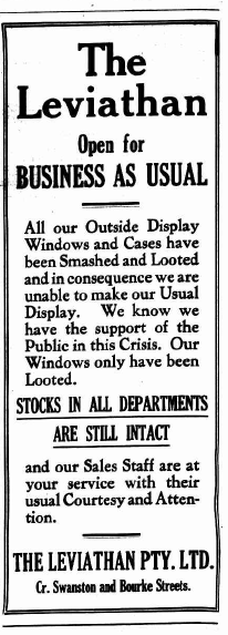 Leviathan post-looting advertisment
