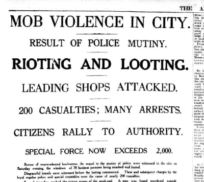 Police strike headlines